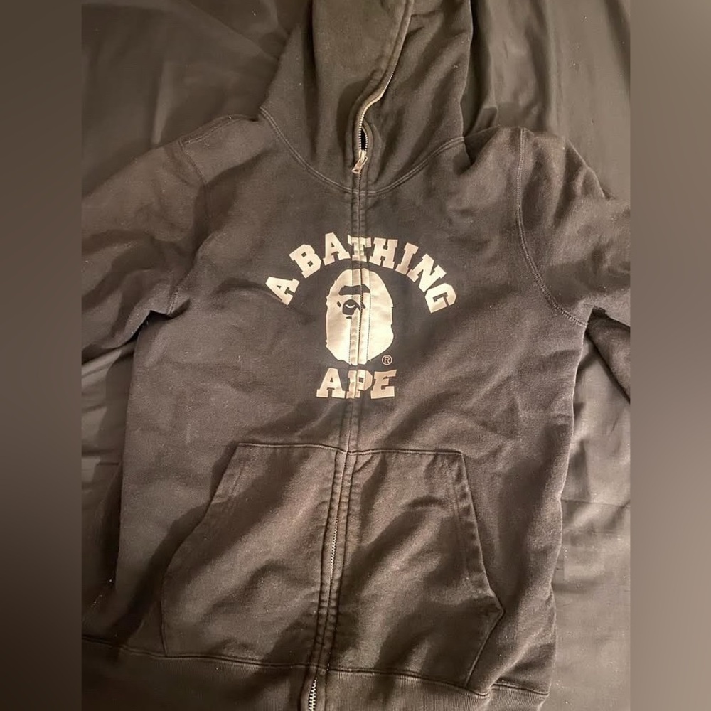 Bape college hoodie full zip up